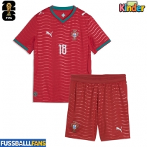 Portugal Pedro Neto #18 Heimtrikotsatz Kinder WM 2026 Kurzarm (+ Kurze Hosen)
